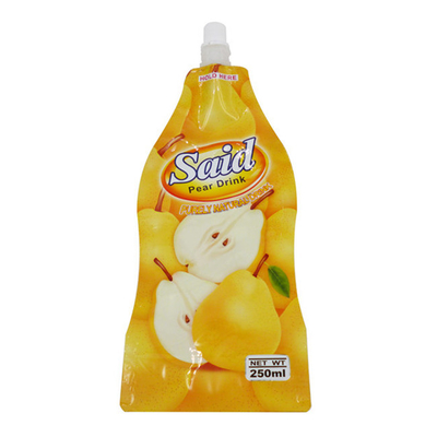 OEM de bajo precio de venta al por mayor de jugo líquido de alimentos bolsas de pie con bolsas de boca de plástico