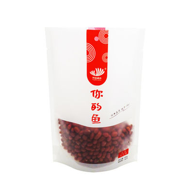 Kingred Biodegradable Stand Up Bolso de ventana transparente Bolso de embalaje de café y té