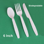 Bio cubiertos plásticos disponibles basados 6inch biodegradables