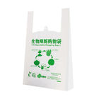 Bolsos de compras biodegradables amistosos de la camiseta del ultramarinos del PLA de los bolsos PBAT de la comida de Eco