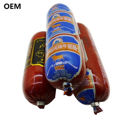 Película de cubierta de salchicha PA y película de nylon encogida con coextrusión de 5 capas, encogida del 12% al 25% y grosor de 25um-75um para el embalaje de salchichas de carne