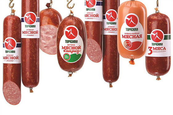 Flexografía de encargo del logotipo de diversos colores de Kingred que imprime la tripa de salchicha de 5 capas