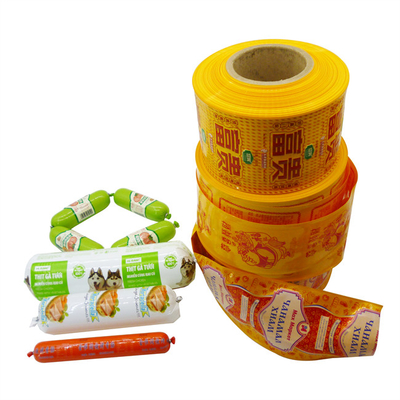 Envases de plástico de calidad alimentaria para la seguridad al por mayor envases de salchichas con logotipo impreso a medida