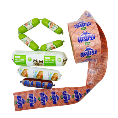 Envases de plástico de calidad alimentaria para la seguridad al por mayor envases de salchichas con logotipo impreso a medida