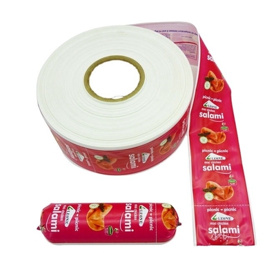 Grado alimenticio OEM Flexografía personalizada Impresión de carcasas de salchichas de plástico para salchichas de salami