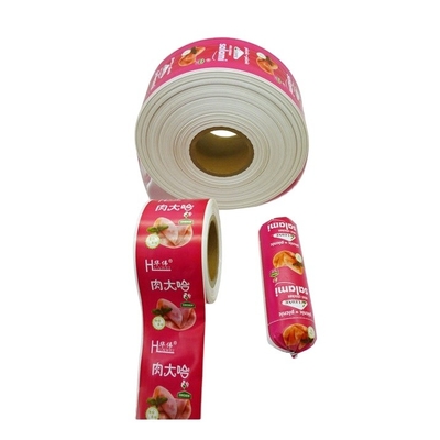 Envase de color salchicha de 60 mm, revestimiento de plástico inodoro, revestimiento de impresión flexografía personalizada