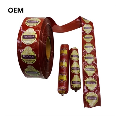 Productos calientes para el almuerzo envases de carne envases de plástico carcasas de salchichas logotipo personalizado