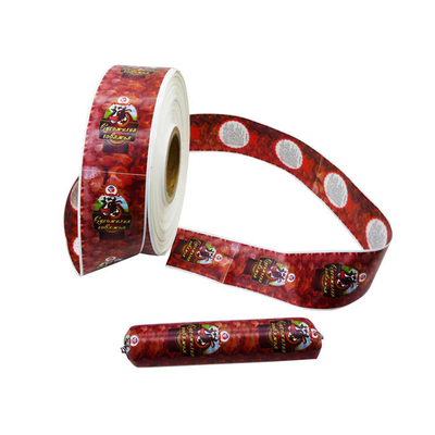 nueva moda entrega rápida salchicha carcasas de plástico encoger carcasas pueden ser hervidos color carcasas de plástico