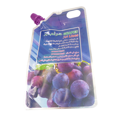 Bolsas de líquido al por mayor de bajo costo Bolsas de plástico auto-sustentadas de jugo Logotipo de impresión digital