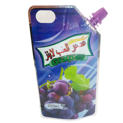 Bolsas de líquido al por mayor de bajo costo Bolsas de plástico auto-sustentadas de jugo Logotipo de impresión digital