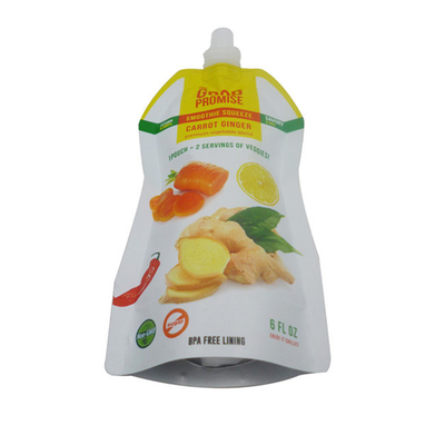 OEM de bajo precio de venta al por mayor de jugo líquido de alimentos bolsas de pie con bolsas de boca de plástico