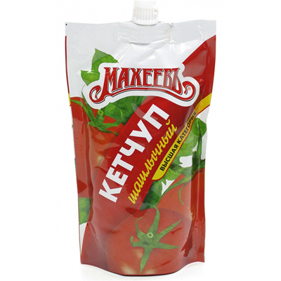Bolsa de condimento Ketchup Bolsa de soporte automático Boquilla de succión de plástico Impresión flexográfica personalizada
