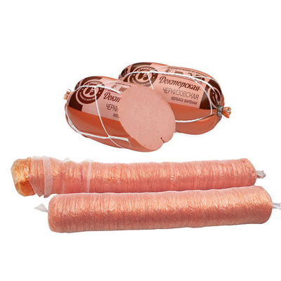 Envase de salchicha transparente y bien permeable para carnes de pescado