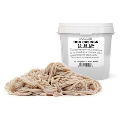 Grado AA/A/B para alimentos 90 metros por gancho Salgado Casquillo de salchicha de cerdo natural