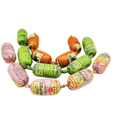 Logotipo de marca personalizado Material de poliamida de alta barrera Casillas de salchichas plásticas para salchichas de carne