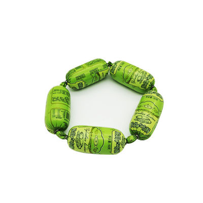 Logotipo de marca personalizado Material de poliamida de alta barrera Casillas de salchichas plásticas para salchichas de carne