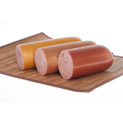 Impresión de logotipo personalizado de gran tamaño con carcasas de salchichas de poliamida para mortadella