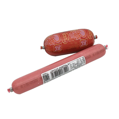 Tripa de salchicha de plástico de grado alimenticio con logotipo personalizado, resistente al calor