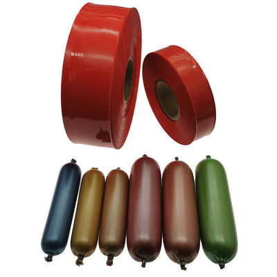 Logotipo personalizado Impreso de alimentos de plástico Salchicha de plástico Resistente al calor