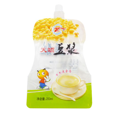 Logotipo Kingred Impreso Grado alimenticio 250ml Stand Up Juice Spout Bolso de Bolso Fabricante