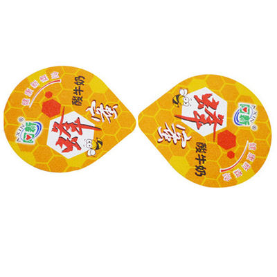 Tapas cortadas con tintas 45m m de Kingred que sueldan la grabación en relieve en caliente para Honey Container