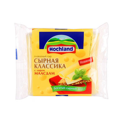 El acondicionamiento de los alimentos impreso transparente del queso empaqueta el grueso 45um-100um