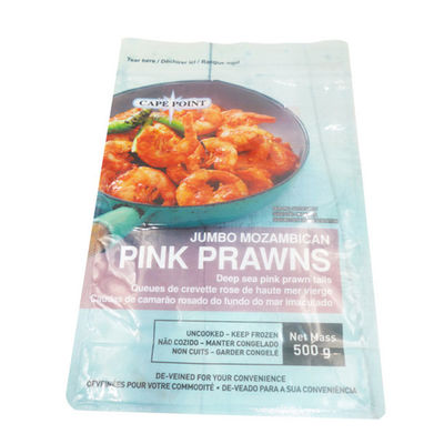 Ocho lados que sellan los bolsos de nylon que se puede volver a sellar de Doypack de los materiales de embalaje de la comida para las gambas congeladas