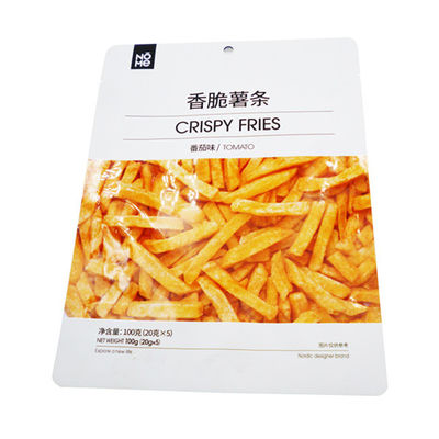 El acondicionamiento de los alimentos del relleno del nitrógeno empaqueta el soporte curruscante del papel de aluminio de las fritadas 100g encima de la bolsa