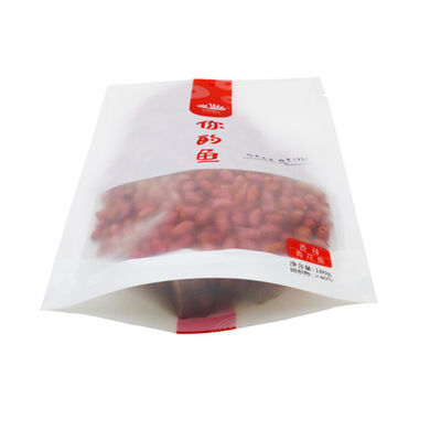 Kingred Biodegradable Stand Up Bolso de ventana transparente Bolso de embalaje de café y té