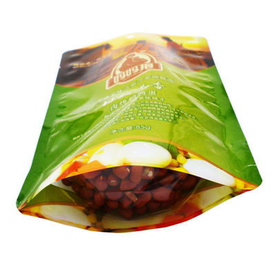 Bolsa de comida reabreble a prueba de humedad de color personalizado cacahuetes asados premium
