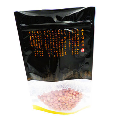 Kingred Embalaje de alimentos de pie Bolsas de cierre con cremallera 250g Humectante 50-160um Bolso