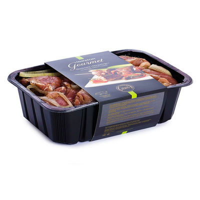 Bandejas disponibles de la comida del ANIMAL DOMÉSTICO CPET con almacenamiento de la refrigeración de la longitud de las tapas 200m m