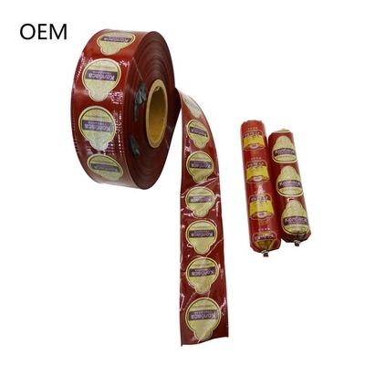 Productos calientes para el almuerzo envases de carne envases de plástico carcasas de salchichas logotipo personalizado