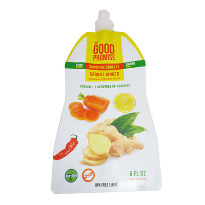 Embalaje de alimentos líquidos personalizado bolsas de plástico de embalaje autoportantes marca de impresión