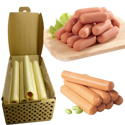 Tripas de salchicha de colágeno de tamaño uniforme de calidad alimentaria de origen natural para productos para perritos calientes
