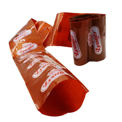 Tripas de salchicha desechables de temperamento suave impresas con logotipo de gran tamaño para marca personalizada